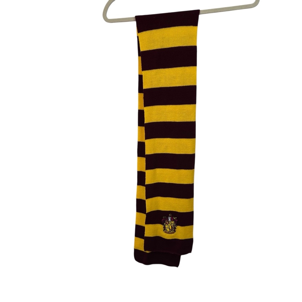 Harry Potter Gryffindor Scarf Black Yellow Knit Striped Hogwarts Wizardcore